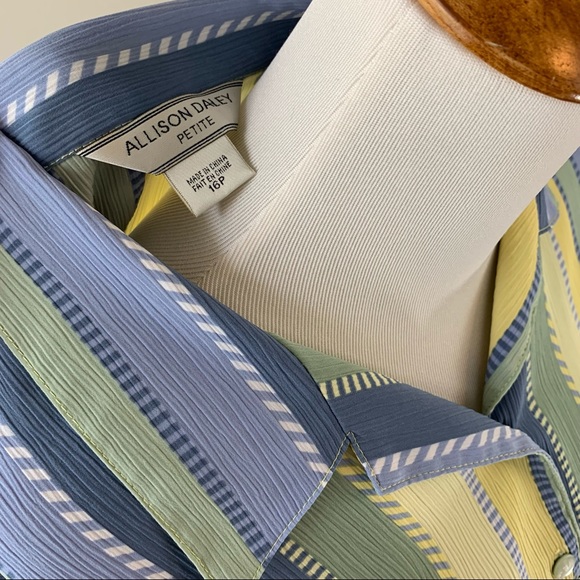 Vintage Striped Button Up Top - 80’s/90’s - Picture 4 of 6